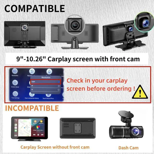 Alt view image 4 of 7 - 4 Pin Backup Camera for Carplay Screen Monitor Support Mirror Image AHD 1080P Reverse Camera 2.5mm Jack to 4 Pin Front/Rear View Camera, 20ft Male Plug