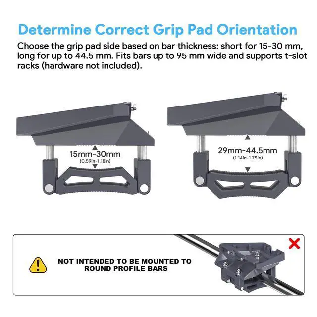 Alt view image 2 of 7 - ® Roof Mount for Starlink Gen 3/4/4X/V3/Enterprise, 0.59-1.75" | Fits Gen 3/4/4X/V3/Enterprise, 0.59-1.75" Flat Racks (No Round), 500lb Capacity, Anti-Rust, For RV, Van & SUV Roof
