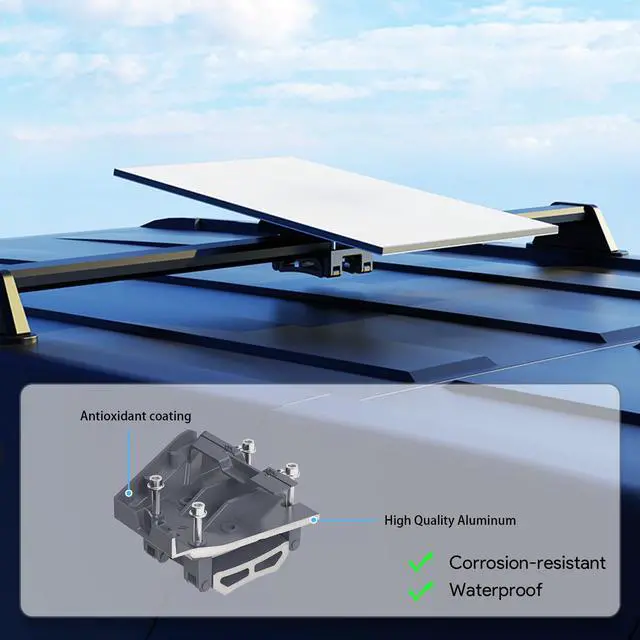 Alt view image 6 of 7 - ® Roof Mount for Starlink Gen 3/4/4X/V3/Enterprise, 0.59-1.75" | Fits Gen 3/4/4X/V3/Enterprise, 0.59-1.75" Flat Racks (No Round), 500lb Capacity, Anti-Rust, For RV, Van & SUV Roof
