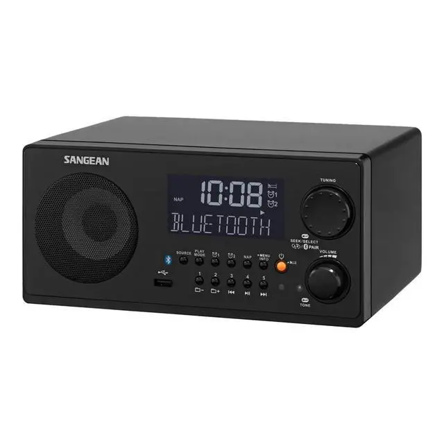 Alt view image 2 of 2 - WR22BK FM-RBDS/AM/USB Bluetooth Digital Tabletop Radio with Remote