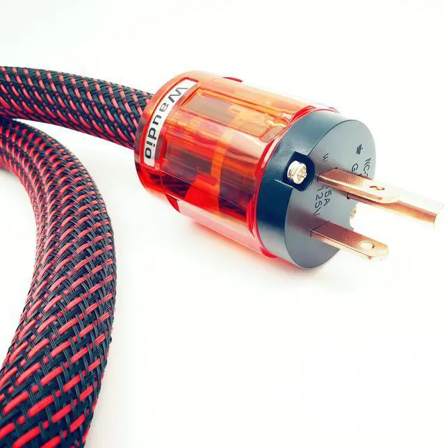 Alt view image 2 of 7 - 3.3FT AC Power Cable 10AWG HiFi Audiophile Power Cord with US Plug IEC Connector