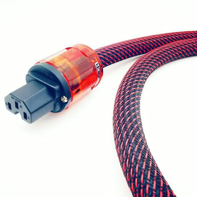 Alt view image 3 of 7 - 3.3FT AC Power Cable 10AWG HiFi Audiophile Power Cord with US Plug IEC Connector