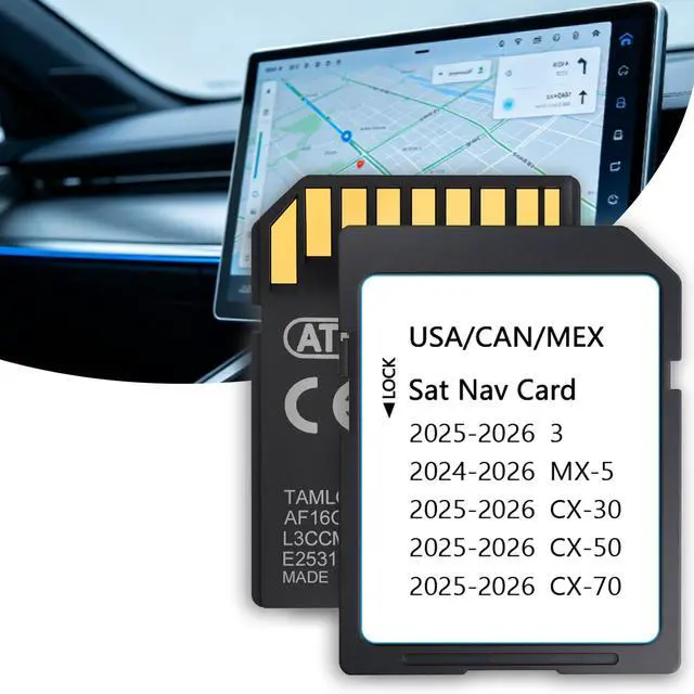 Main image of 2025 2026 Latest Navigation SD Card KR9D66EZ1B,Compatible with Mazda 2025-2026 CX-50/3/CX-30/CX-70,2024-2026 MX-5,Mazda CX-50 Hybrid SD Navigation Cards Updated Maps for USA/CAN/MEX