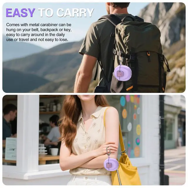 Alt view image 6 of 7 - Case for Google Pixel Buds 2a Case Cover, Clear TPU Cover with Secure Lock Shockproof Protective Skin Case for Google Pixel Buds 2a 2025 with Keychain &Cleaner Kit for Girls Boy (Clear Purple)
