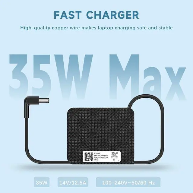 Alt view image 5 of 7 - Charger Compatible with Samsung Monitor 6.5mm Tip 35W AC Power Adapter | 6.5*4.4mm Power Supply Compatible with A3514-RPN, BN44-00990A A SBBSSO8NUIXZA LS24AM506NNXZA LHI3QBRTMGCXZA LC24RG50FQNXZA