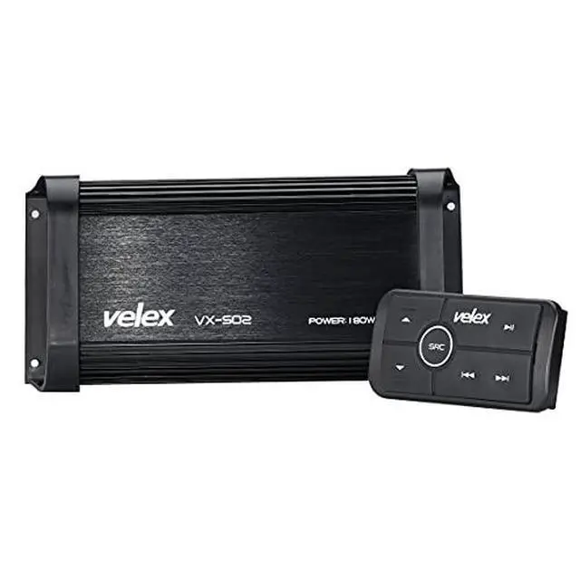 Alt view image 2 of 7 - Water Resistant Bluetooth Marine 4 Channel Class A/B Amplifier Media Stereo on Boats UTV ATV Golf Carts and Cars