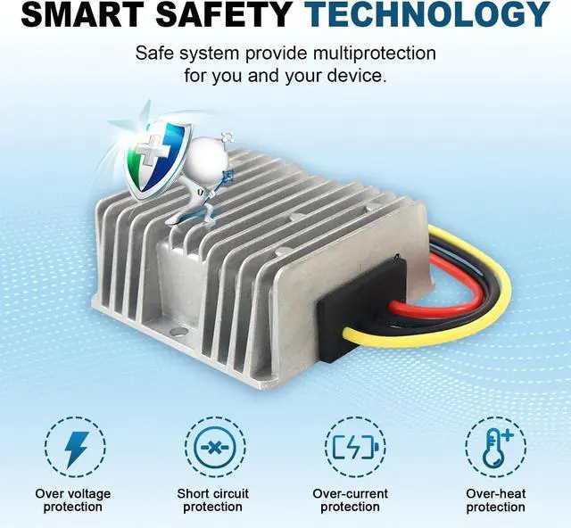 Alt view image 3 of 5 - 18V to 12V 20A 240W DC-DC Buck Converter, Heavy Duty DC Step-Down Voltage Regulator for Cars, Trucks, LED Lighting, CCTV, Navi & DIY Projects(Input 17-36V)