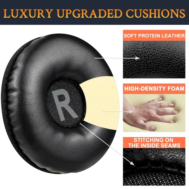 Alt view image 4 of 7 - Earpads for Logitech H390/H391/H600/H609/H760 - Black