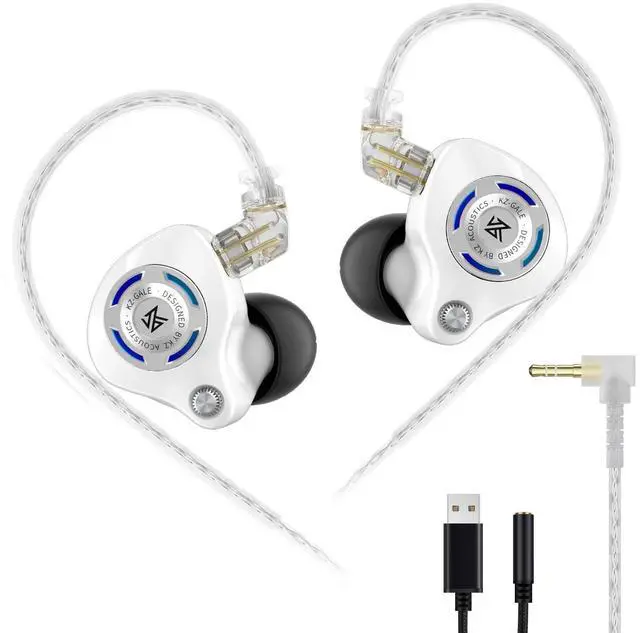Main image of Gale Wired Earbuds, Noise Isolating Fit in Ear Monitors, Ear-Hook Design Never Fall Off, Super-Linear Driver IEM for Musicians, Singer, on Stage, Studio (Nomic, White)