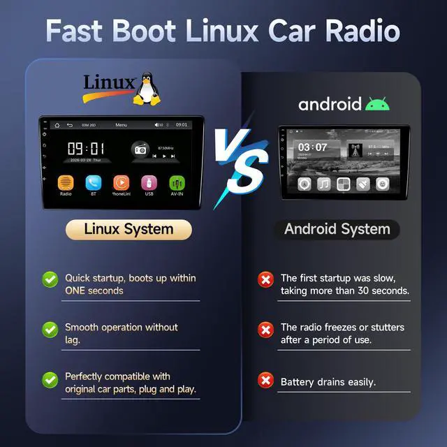 Alt view image 4 of 7 - Fast Boot Linux Car Stereo for Hyundai Elantra 2014 2015 2016 | 9" IPS Touchscreen for Elantra Radio with Wireless Carplay,Android Auto,Bluetooth,FM,Mirrorlink,SWC,Camera,MIC