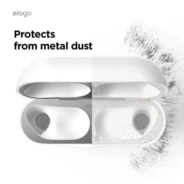 Alt view image 3 of 6 - Dust Guard for AirPods Pro 3 | Anti-Dust Film Sticker, Protects from Iron/Metal Residue (2 Sets) (Dark Grey) (Must Watch Installation Guide)