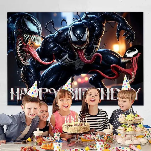 Alt view image 3 of 6 - Superhero Birthday Party Decorations, 5x3ft Happy Birthday Back Drop Banner Theme Backdrop Banner for Superhero Party Decorations Indoor Outdoor