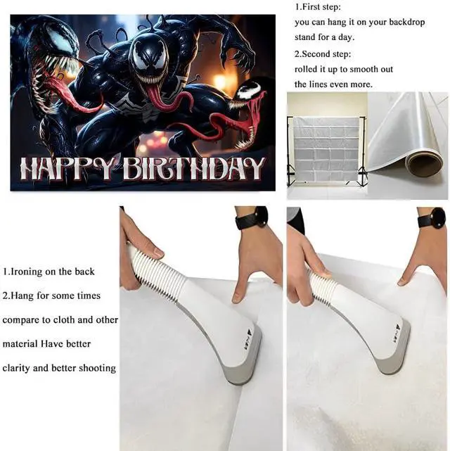 Alt view image 6 of 6 - Superhero Birthday Party Decorations, 5x3ft Happy Birthday Back Drop Banner Theme Backdrop Banner for Superhero Party Decorations Indoor Outdoor