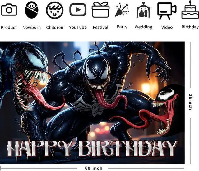 Alt view image 4 of 6 - Superhero Birthday Party Decorations, 5x3ft Happy Birthday Back Drop Banner Theme Backdrop Banner for Superhero Party Decorations Indoor Outdoor