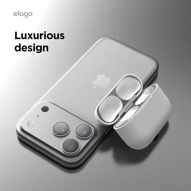 Alt view image 5 of 6 - Dust Guard for AirPods Pro 3 | Anti-Dust Film Sticker, Protects from Iron/Metal Residue (2 Sets) (Dark Grey) (Must Watch Installation Guide)