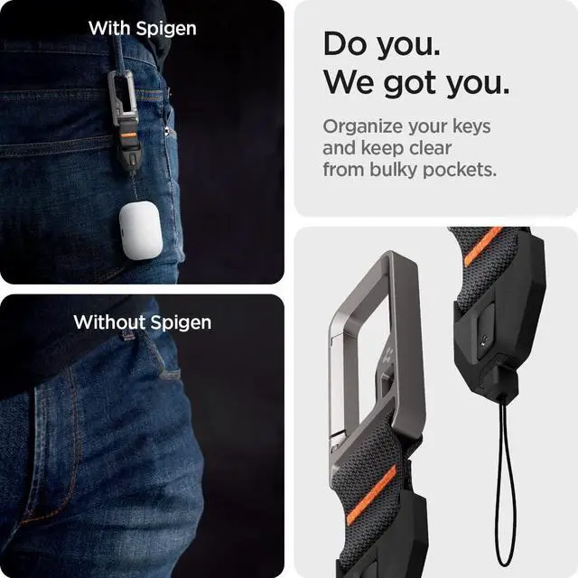 Alt view image 6 of 7 - Carabiner for AirPods Pro 3 / AirPods Pro 2, Premium Material | Detachable Carabiner with Lanyard for AirPods Pro 3rd Generation (2025) and 2nd Generation (2022/2023), Quick Release Button