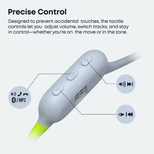 Alt view image 6 of 7 - Running Headphones AirWave Pro, Open Ear Lightweight Skin-Friendly Comfort, Superior Sound, IP67 Waterproof, Built-in 32GB MP3 Mode, 17.5Hrs Battery Life (Purple)