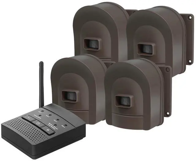 Main image of 1/2 Mile Hosmart Driveway Alarm Wireless Motion Sensor System | Driveway Sensor Alert System Weatherproof Security Outdoor Detector Protect Outdoor/Indoor Property(1 Receiver & 4 Sensors)