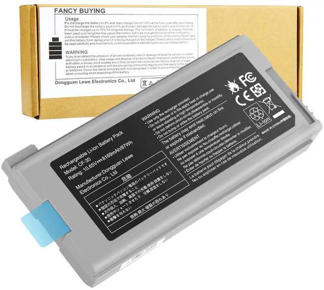 Main image of 9-Cell CF-30 CF-VZSU46 CF-VZSU46U 87WH Laptop Battery for Panasonic Toughbook CF-30 CF-31 CF-53, Part Number CF-VZSU1430U CF-VZSU46S CF-VZSU46R CF-VZSU46AU CF-VZSU71U CF-VZSU72U