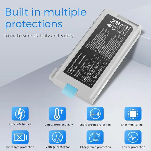 Alt view image 7 of 7 - 9-Cell CF-30 CF-VZSU46 CF-VZSU46U 87WH Laptop Battery for Panasonic Toughbook CF-30 CF-31 CF-53, Part Number CF-VZSU1430U CF-VZSU46S CF-VZSU46R CF-VZSU46AU CF-VZSU71U CF-VZSU72U