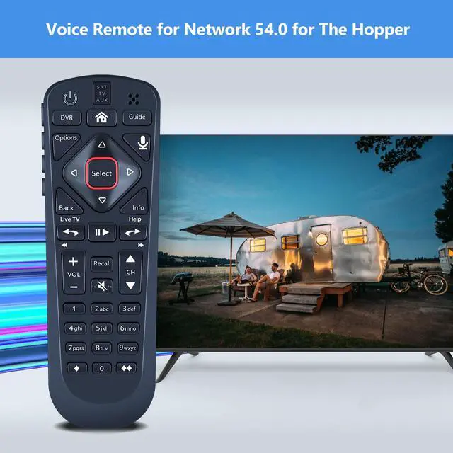 Alt view image 2 of 6 - Voice Replacement for Dish Network 54.0 Remote Control for The Hopper | Easy to Pair, Voice Control