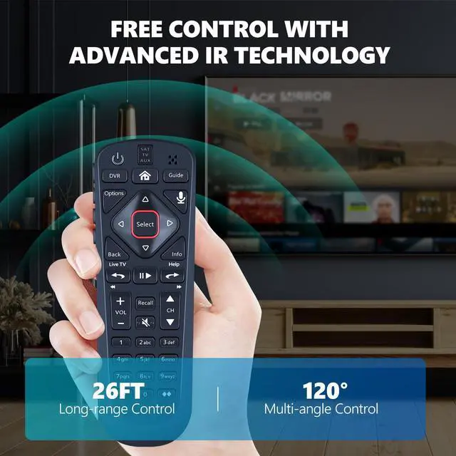 Alt view image 5 of 6 - Voice Replacement for Dish Network 54.0 Remote Control for The Hopper | Easy to Pair, Voice Control