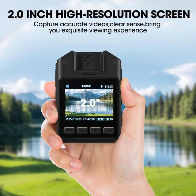 Alt view image 5 of 7 - Body Cameras with Audio and Video Recording,1080P,128G Memory,Night Vision,3000mah Battery Last 11-12 Hrs, Wearable Body Cam for Law Enforcement, Security Guard,Civilian,Personal Use