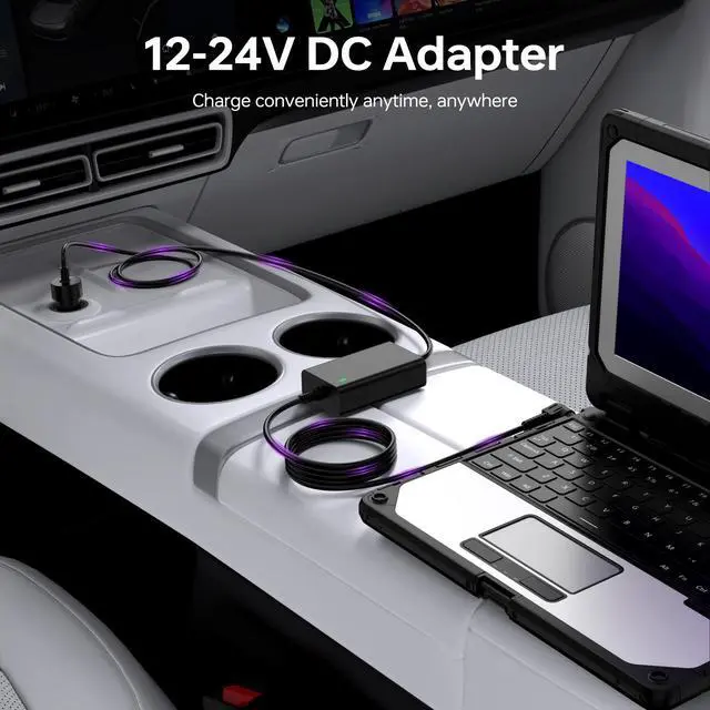 Alt view image 7 of 7 - 110W Laptop Car Charger for Panasonic Toughbook FZ-55 CF-18 CF-19 CF-20 | CF-29 CF-30 CF-31 CF-33 CF-50 CF-51 CF-52 CF-53 CF-54 CF-73 Toughpad FZ-G1 Laptop DC Adapter for Panasonic Charger