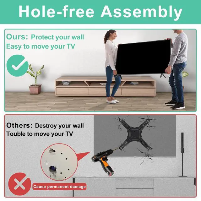 Alt view image 5 of 7 - Base Stand Only for Vizio TV Legs V505-J09 We Listed, Not for Other Models, Only for Vizio TV Replacement Stand We Listed wr Screws Set and Instructions, Easy to Install