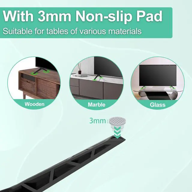 Alt view image 6 of 7 - Base Stand Only for Vizio TV Legs V505-J09 We Listed, Not for Other Models, Only for Vizio TV Replacement Stand We Listed wr Screws Set and Instructions, Easy to Install