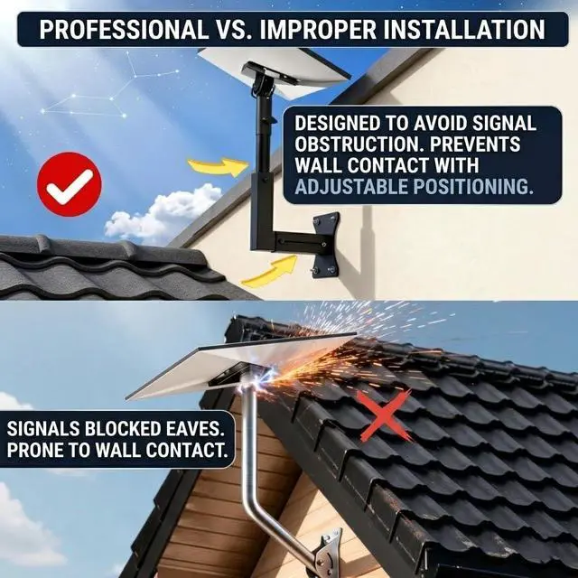 Alt view image 3 of 7 - Adjustable Wall Mount Compatible with Starlink Gen 3, Telescoping Support Arm, Rustproof & Weatherproof, Easy Installation for Wood & Concrete Walls