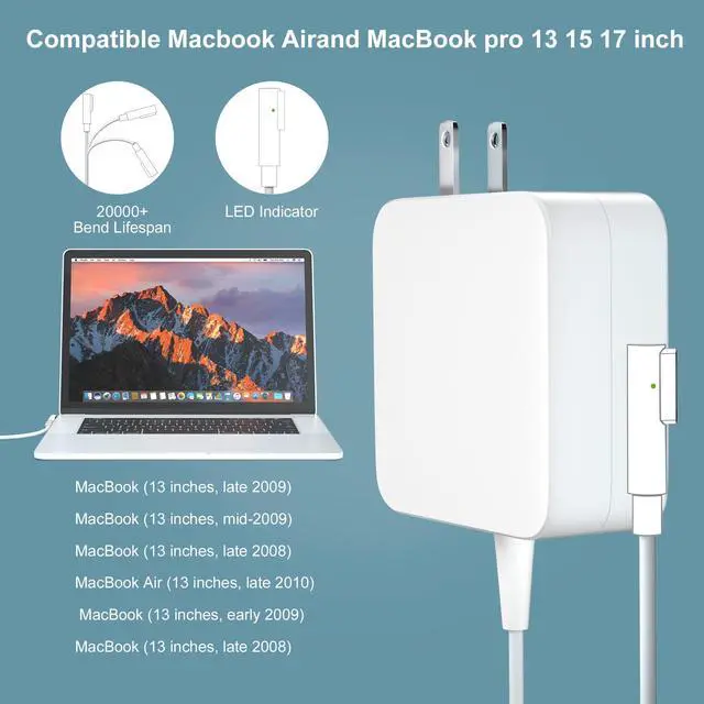 Alt view image 2 of 6 - 85W Power Adapter Compatible with A1286 A1343 Old for Mac Book Pro 13/15/17 inch for Mac Book Pro Before mid-2012 Models Charger