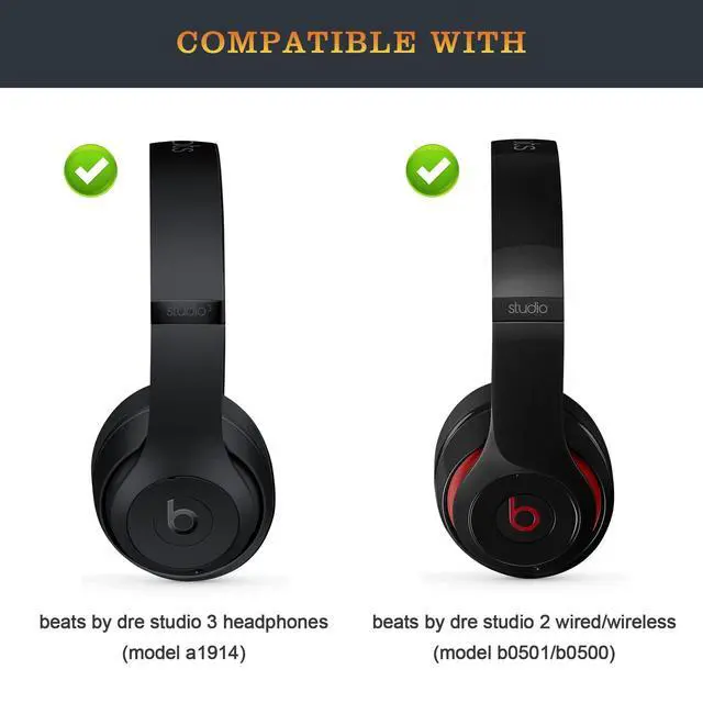 Alt view image 2 of 7 - Studio 3 Wireless Headband as Same as the OEM Replacement Arch Band Studio3 Parts Accessories Compatible with Beats by Dr. Dre Studio3/A1914 and Studio 2 Wired/Wireless Headphones (Matte Black)