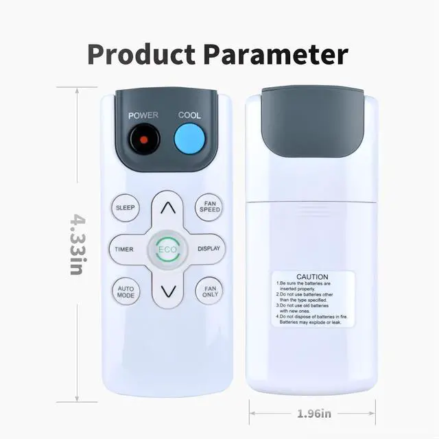 Alt view image 6 of 7 - GYKQ-71E Window Air Conditioner Remote Control for Black+Decker/Della/Amana/TCL/Della/Crosley/Acekool/Emerson/ROVSUN/GarveeHome/Magshion/Acekool/Adoolla/ACONEE/GAOMON/Comfort Zone/Honeywell/Mollie
