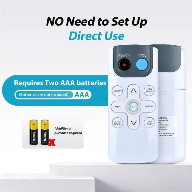 Alt view image 7 of 7 - GYKQ-71E Window Air Conditioner Remote Control for Black+Decker/Della/Amana/TCL/Della/Crosley/Acekool/Emerson/ROVSUN/GarveeHome/Magshion/Acekool/Adoolla/ACONEE/GAOMON/Comfort Zone/Honeywell/Mollie