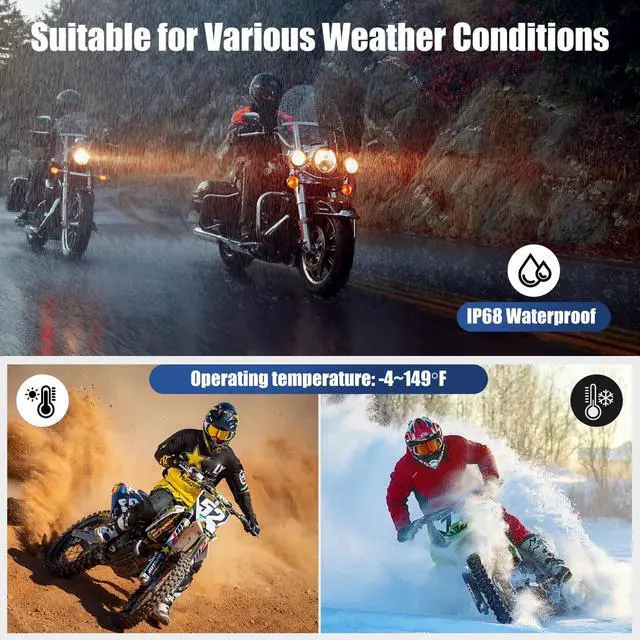 Alt view image 5 of 7 - Wireless Motorcycle CarPlay Android Auto 6 Inch Car Play Moto Support TPMS Bluetooth IP68 Waterproof for Motorbike GPS Navigation,Siri,Google Assistant