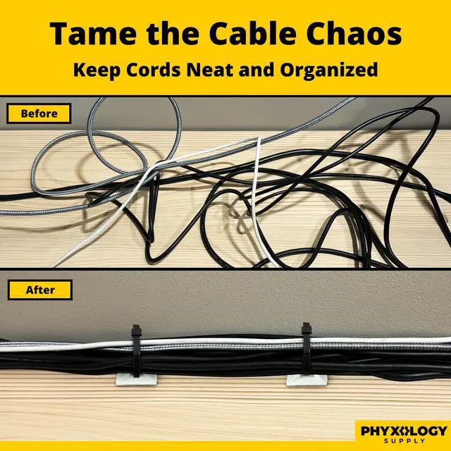Alt view image 3 of 7 - Large, Premium Zip Tie Adhesive-Backed Mounts 100 Pk by. Pro-Grade, UV White Cable Tie Bases: 1.1 in x 1.1 in. Screw-Hole Anchor Point Gives High-Strength Durability for Long-Term Use