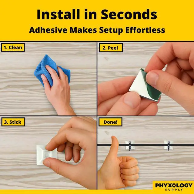 Alt view image 6 of 7 - Large, Premium Zip Tie Adhesive-Backed Mounts 100 Pk by. Pro-Grade, UV White Cable Tie Bases: 1.1 in x 1.1 in. Screw-Hole Anchor Point Gives High-Strength Durability for Long-Term Use