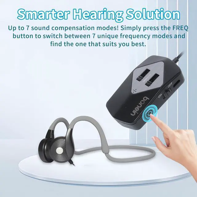 Alt view image 3 of 7 - Advanced Bone Conduction Hearing Headphones, 7 Frequency Modes | Non-invasive Design, More Suitable for Long-term Wear and Daily Use by People