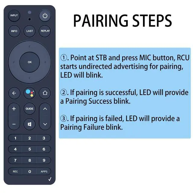 Alt view image 5 of 7 - Replacement Voice Remote Control for Verizon FiOS TV One Set Top Box | for modelRC552 RTL8762CKO 2AGOFRC451B Only