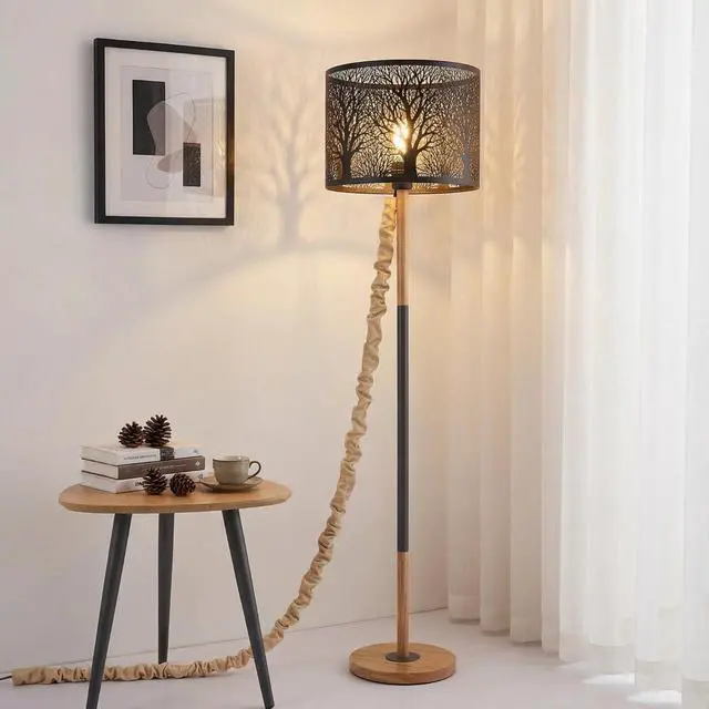 Alt view image 5 of 7 - 4 Pcs 6 ft Fabric Cord Cover Decorative Cord Cover Burlap Cable Chain Sleeve for Chandelier Lamps Lighting Wires Cable Management