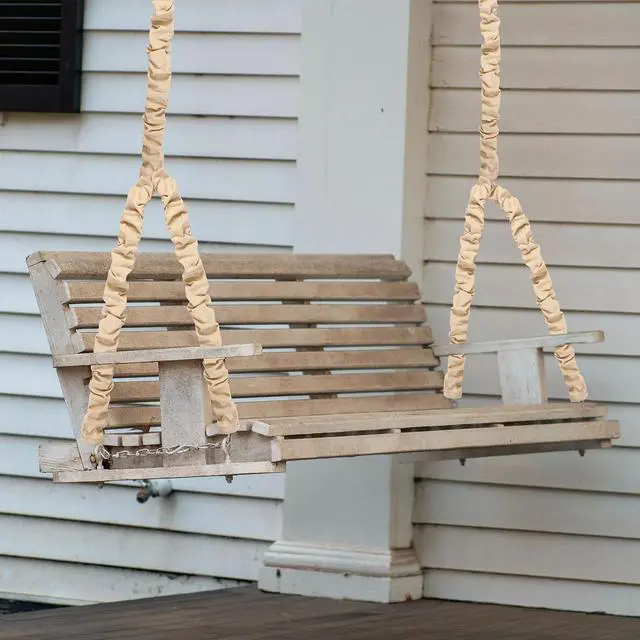 Alt view image 7 of 7 - 4 Pcs 6 ft Fabric Cord Cover Decorative Cord Cover Burlap Cable Chain Sleeve for Chandelier Lamps Lighting Wires Cable Management