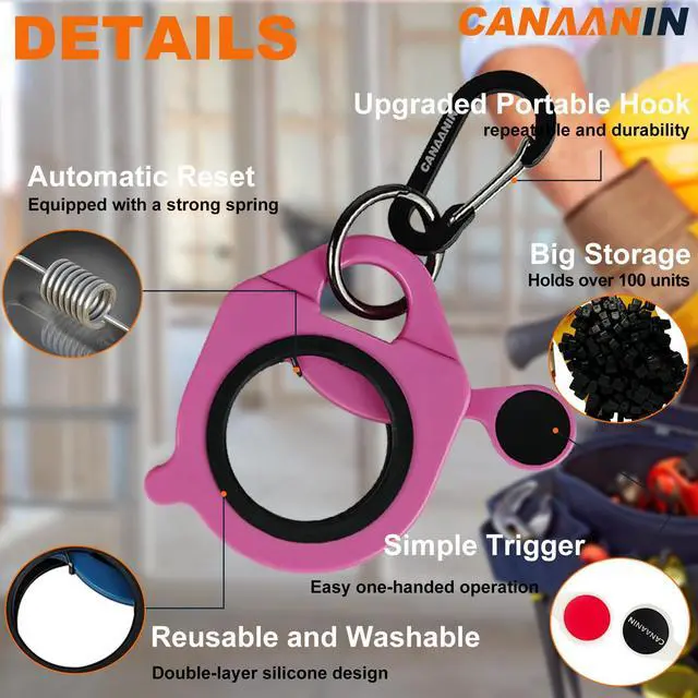 Alt view image 4 of 7 - Zip Tie Holder Cable Tie Holder Upgraded Portable Safe Efficient Organizer for Electrician Tool Tradie Bits Zipties Reusable Heavy-Duty 8 Pack (Colorful)