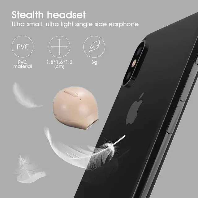 Alt view image 3 of 7 - Invisible Earbuds Mini Single Earbuds Tiny Discreet Hidden Earphones for Work, Small Ear Canals in-Ear Wireless with Charging Case for Work