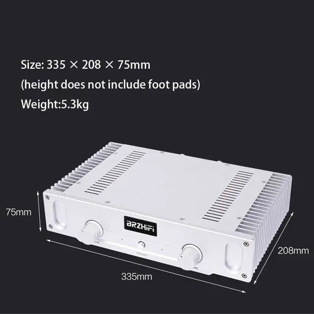 Alt view image 7 of 7 - A1S Pure Class A Power Amplifier 20W×2 2.0 Channel Stereo Amp | Reference classic circuit | Compatible with desktop and bookshelf speakers | Color: Silver