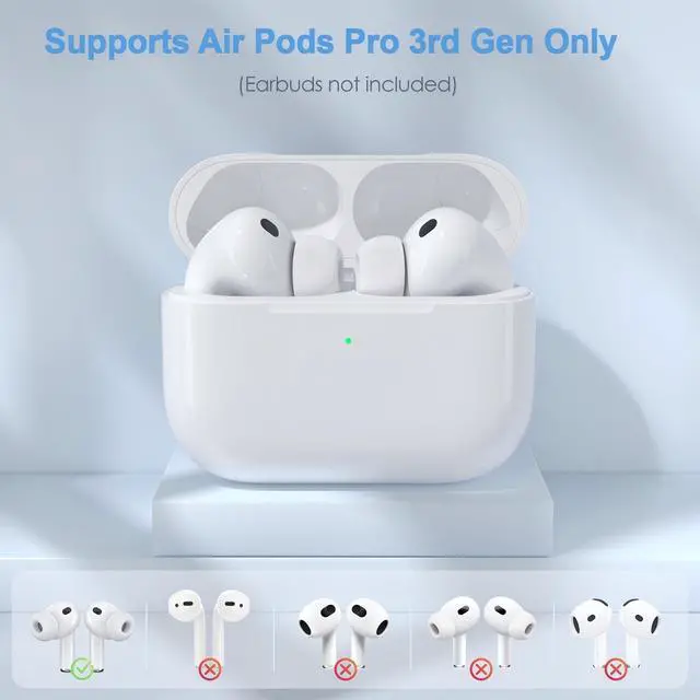 Alt view image 3 of 7 - Replacement Wireless Charging Case Compatible with AirPods Pro 3 USB-C | 450mAh Wireless Charger Case with Bluetooth Pairing Sync Button, 15-Min Fast Charging, USB-C & Wireless Charging, No Earbuds