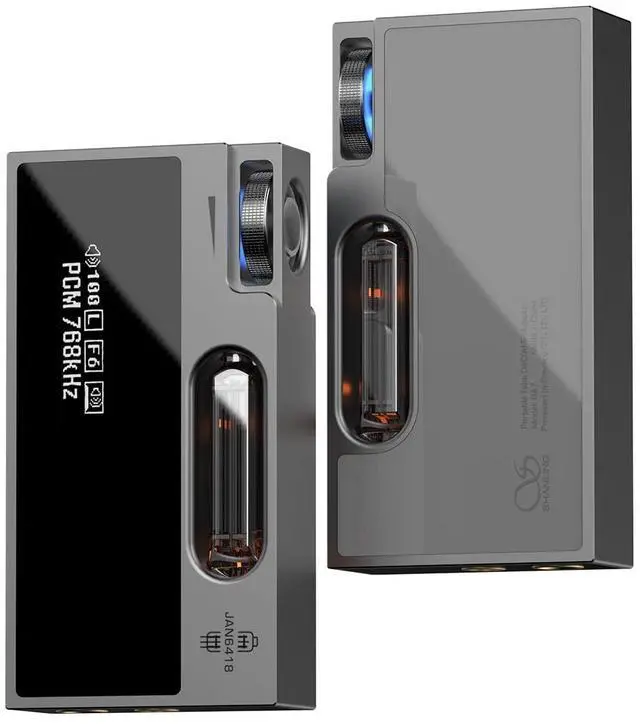 Main image of UA7 USB DAC AMP Portable Headphone Amplifier Built-in Dual JAN6418 Tubes,ES9069 DAC,Support DSD512,768kHz/32bit,577mW@32 Output,3.5mm+4.4mm Jack (Grey)