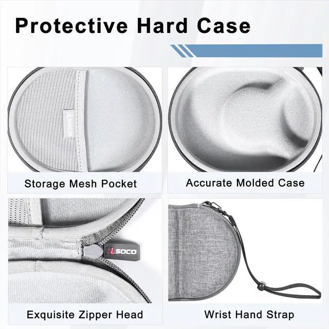 Alt view image 3 of 7 - Carrying Case for SHOKZ New OpenRun Pro 2 Mini/OpenRun Mini/OpenRun ProMini Open-Ear Bone Conduction Sport Headphones (Case Only)
