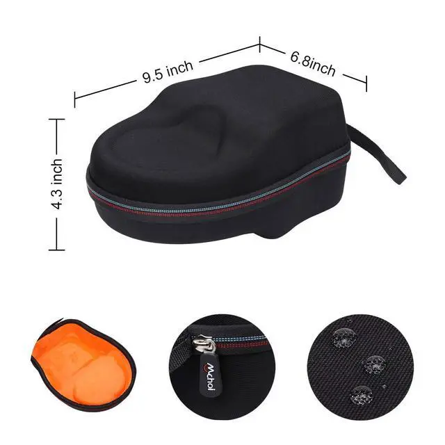 Alt view image 6 of 7 - Hard Portable Case Compatible with Beyerdynamic DT 990 PRO/DT 770 PRO Open Studio Headphone, Case Only (Black and Orange)