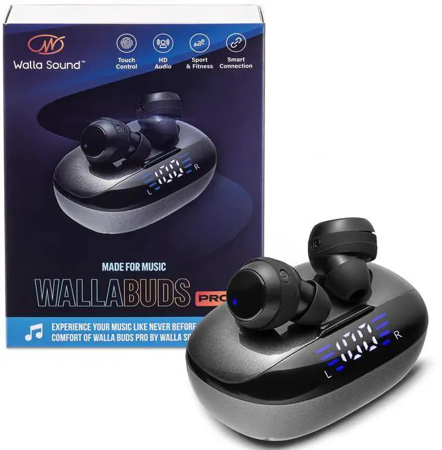 Main image of Earbuds with Mic - Bluetooth 5.3 Headphones True Wireless IPX5 Waterproof Buds with Charging Case 50H Battery & Crystal Clear Stereo Sound
